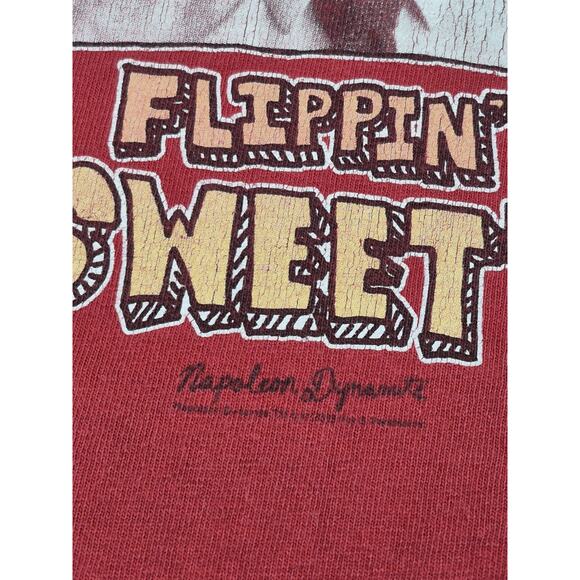 Vintage 2005 Y2K Napoleon Dynamite Red Flippin Sweet Shirt Large - Picture 3 of 5